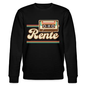 Rente Ruhestand Geschenkidee - Stanley/Stella Unisex Bio-Sweatshirt CHANGER  - Schwarz - Vorne - Nik (191cm) & Marisol (170cm)