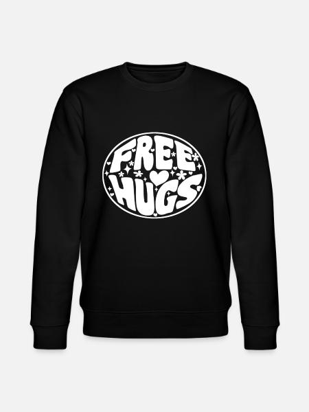 free hugs 70s - Stanley/Stella Unisex Bio-Sweatshirt CHANGER  - Schwarz