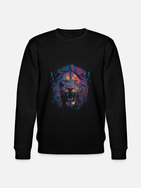 Coloured lion's head - Stanley/Stella CHANGER Unisex Organic Sweatshirt - black