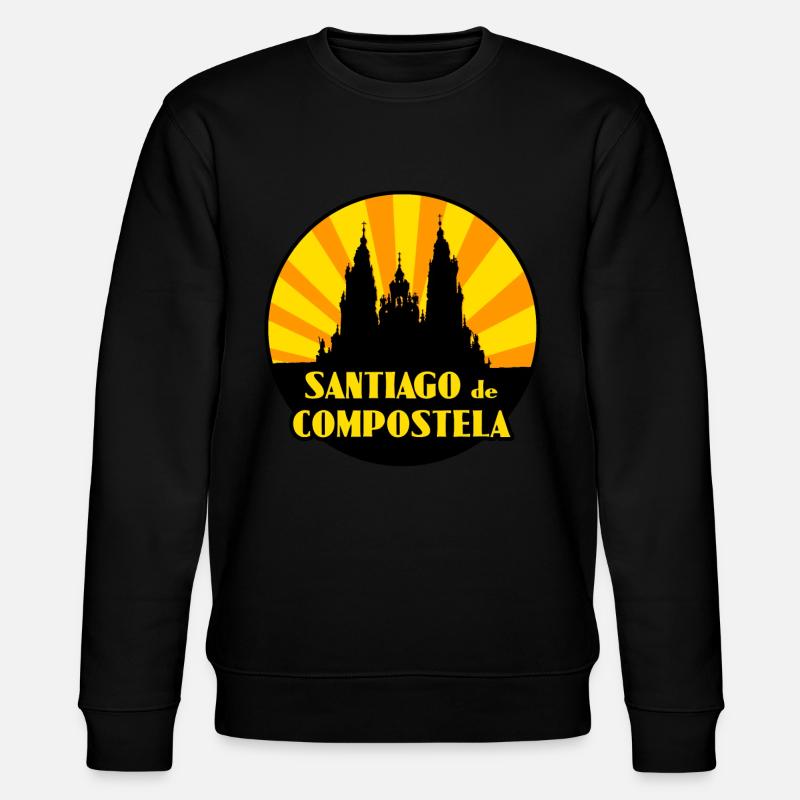 santiago de compostela - Stanley/Stella Unisex Bio-Sweatshirt CHANGER  - Schwarz