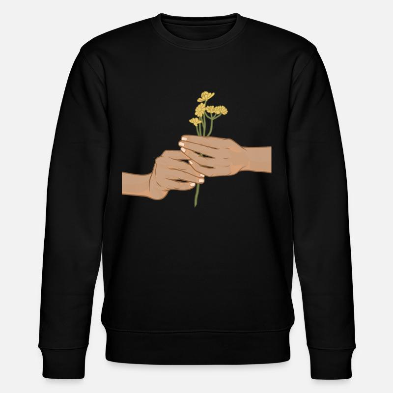 Blumen - Stanley/Stella Unisex Bio-Sweatshirt CHANGER  - Schwarz