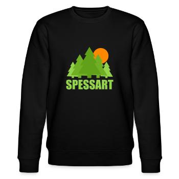 Spessart Bäume grün Sonne - Stanley/Stella Unisex Bio-Sweatshirt CHANGER  - Schwarz - Vorne - Nik (191cm) & Marisol (170cm)