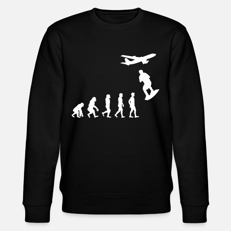 Skysurfing Skydiving Skydiver Evolution - Stanley/Stella CHANGER Unisex Organic Sweatshirt - black