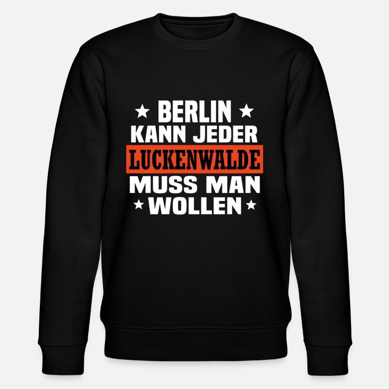 Luckenwalde - Stanley/Stella Unisex Bio-Sweatshirt CHANGER  - Schwarz
