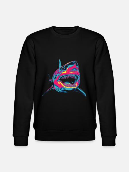 Farbiger Hai - Stanley/Stella Unisex Bio-Sweatshirt CHANGER - Schwarz