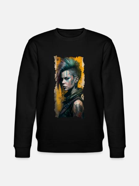 Tatuaż Punk Rock Dziewczyna Punkrock - Ekologiczna bluza unisex Stanley/Stella CHANGER  - czarny