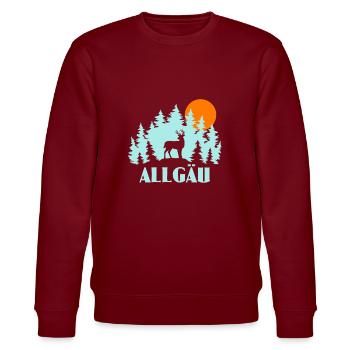 Allgäu - Stanley/Stella Unisex Bio-Sweatshirt CHANGER  - Burgunderrot - Vorne - Nik (191cm) & Marisol (170cm)