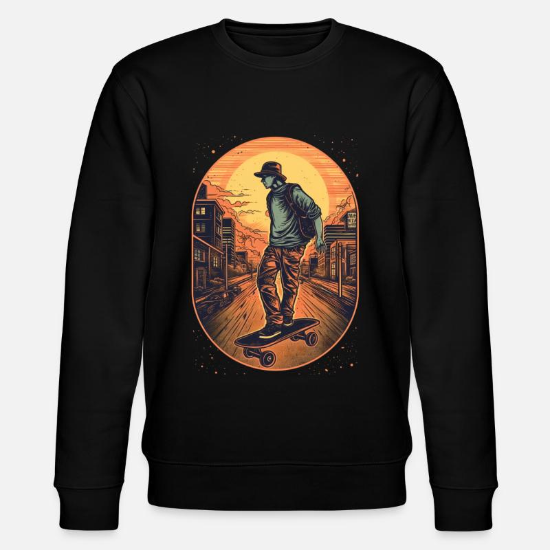 Skateboarder - Stanley/Stella Unisex Bio-Sweatshirt CHANGER  - Schwarz