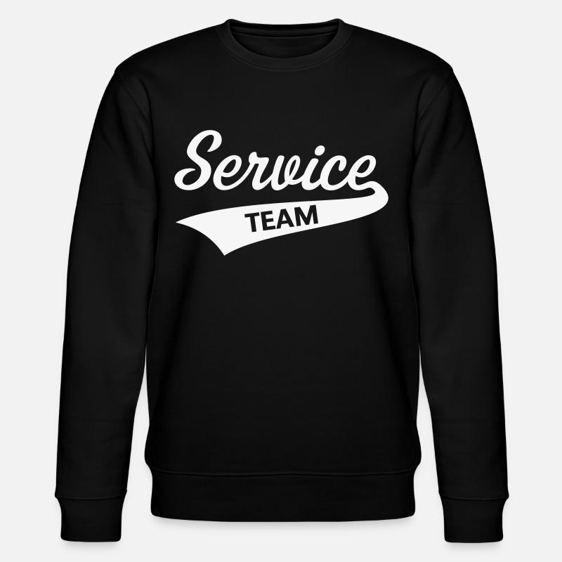 Service Team (Berufskleidung / White) - Stanley/Stella Unisex Bio-Sweatshirt CHANGER  - Schwarz