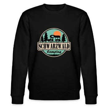 Schwarzwald Camping - Stanley/Stella Unisex Bio-Sweatshirt CHANGER  - Schwarz - Vorne - Nik (191cm) & Marisol (170cm)