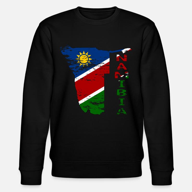 Namibia Map Flag used - Stanley/Stella CHANGER Unisex Organic Sweatshirt - black