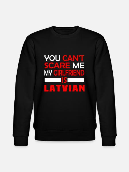 Latvian Latvia Girlfriend - Stanley/Stella CHANGER Unisex Organic Sweatshirt - black