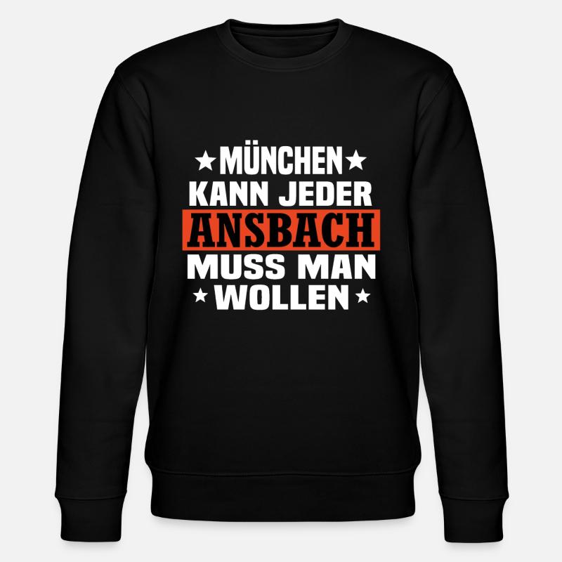 Ansbach - Stanley/Stella Unisex Bio-Sweatshirt CHANGER  - Schwarz
