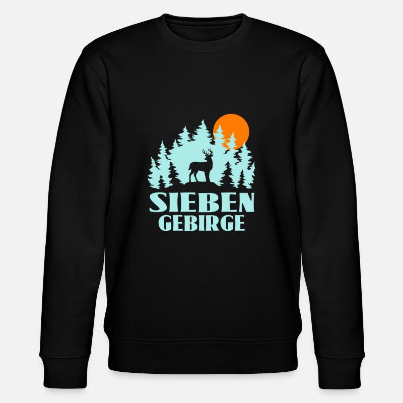Siebengebirge - Stanley/Stella Unisex Bio-Sweatshirt CHANGER  - Schwarz