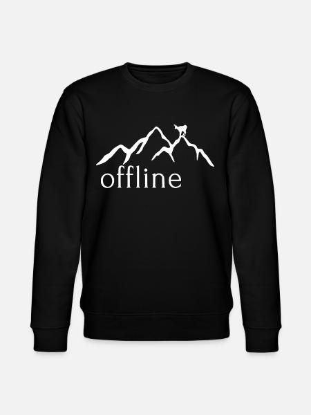 Hiking and mountain with chamois - Stanley/Stella CHANGER Unisex Organic Sweatshirt - black