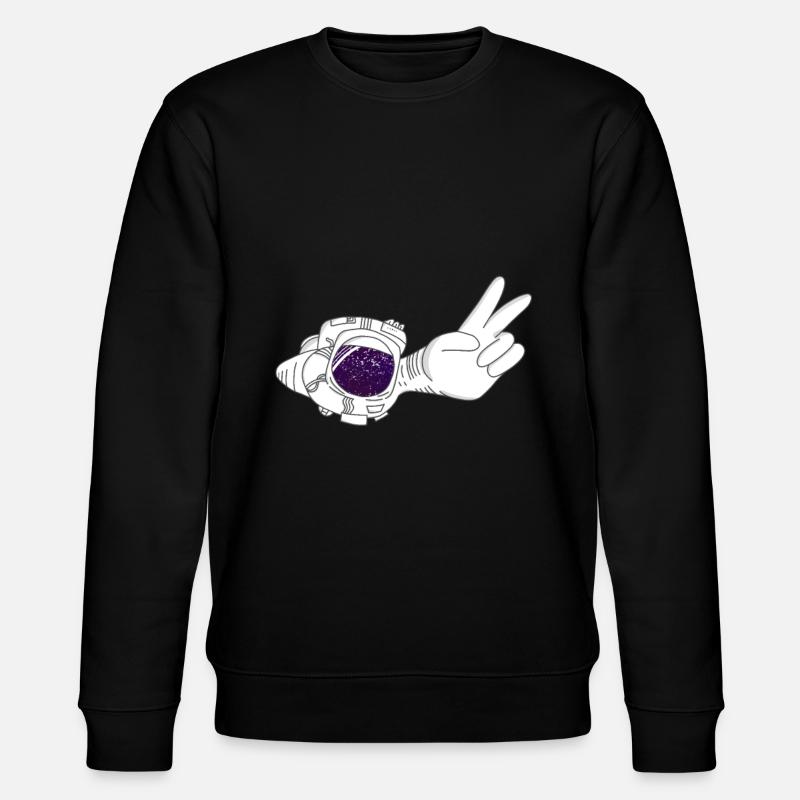 Peace Astronaut - Stanley/Stella CHANGER Unisex Organic Sweatshirt - black