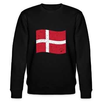 Dänemark Flagge Denmark Flag Dansk Flag - Stanley/Stella Unisex Bio-Sweatshirt CHANGER  - Schwarz - Vorne - Nik (191cm) & Marisol (170cm)