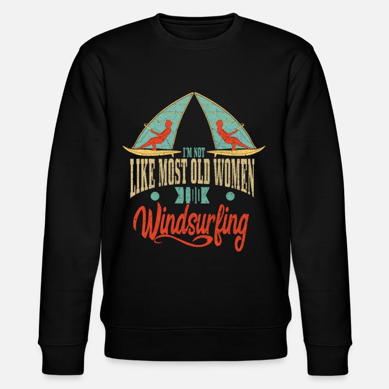 Windsurfer Frauen Windsurferin windsurfen - Stanley/Stella Unisex Bio-Sweatshirt CHANGER  - Schwarz