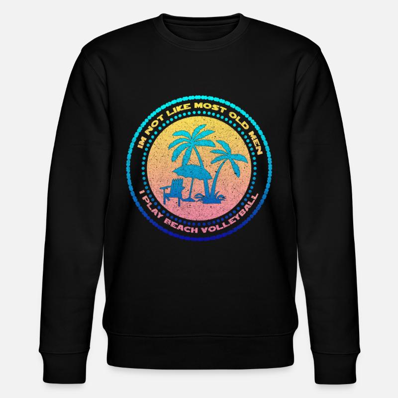 Beach-Volleyball Surfen - Stanley/Stella Unisex Bio-Sweatshirt CHANGER  - Schwarz