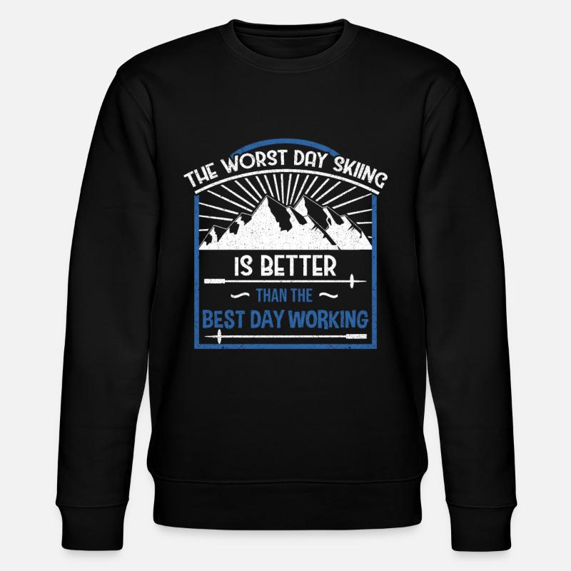 Skifahren Ski - Stanley/Stella Unisex Bio-Sweatshirt CHANGER  - Schwarz
