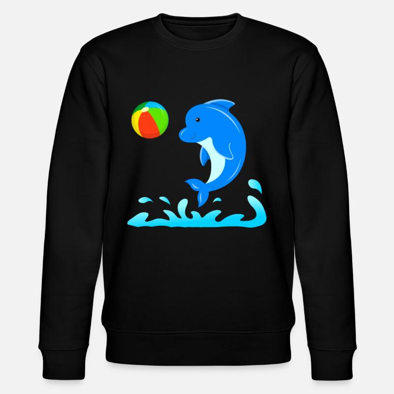Delphin - Stanley/Stella Unisex Bio-Sweatshirt CHANGER  - Schwarz