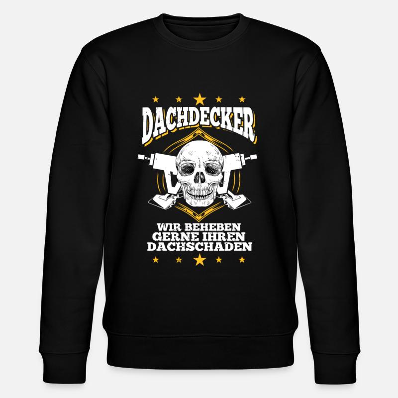 Dachdecker Dachdecker Dachdecker Dachdecker - Stanley/Stella Unisex Bio-Sweatshirt CHANGER  - Schwarz