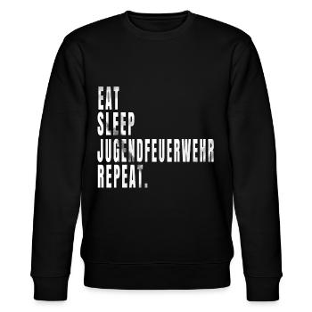 Feuerwehr geschenk ffür Jugendfeuerwehr ehrenamt - Stanley/Stella Unisex Bio-Sweatshirt CHANGER  - Schwarz - Vorne - Nik (191cm) & Marisol (170cm)