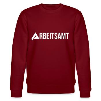 Arbeitsamt hartz 4 Empfänger arbeitslos Arbeit - Stanley/Stella Unisex Bio-Sweatshirt CHANGER  - Burgunderrot - Vorne - Nik (191cm) & Marisol (170cm)