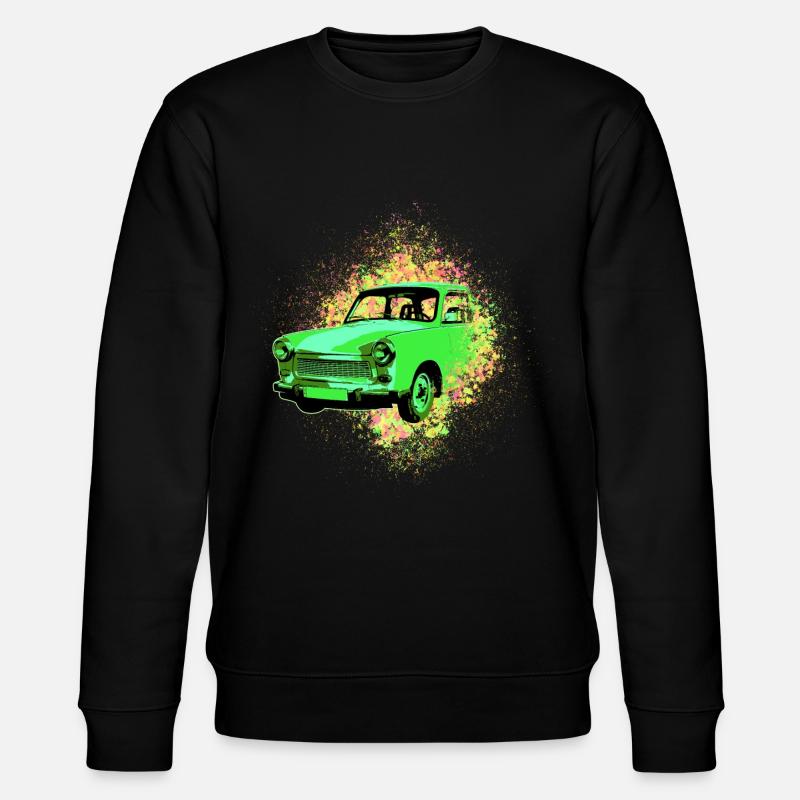 Psychedelic Trabi DDR Pappe | Kultauto - Stanley/Stella Unisex Bio-Sweatshirt CHANGER  - Schwarz