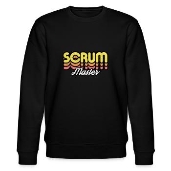 Retro Scrum Master - Stanley/Stella CHANGER Unisex Organic Sweatshirt - black - Front - Nik (191cm) & Marisol (170cm)
