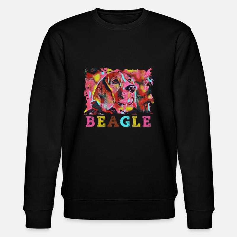 Beagle Mania - Stanley/Stella CHANGER Unisex Organic Sweatshirt - black