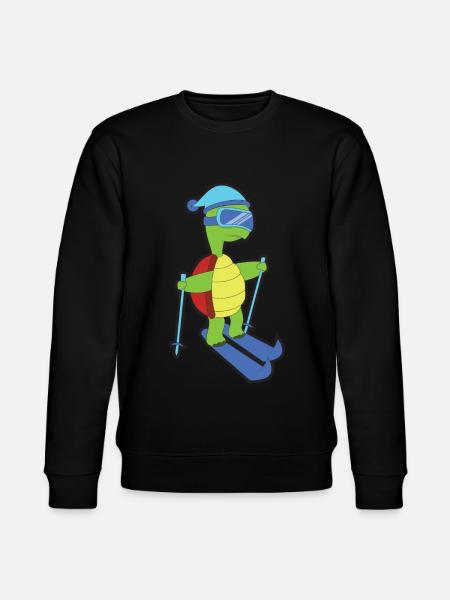 Ski Animal Turtle - Stanley/Stella CHANGER Unisex Organic Sweatshirt - black