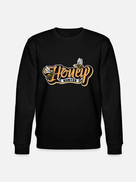 Honey Hunter Beekeeper Honey Bee - Stanley/Stella CHANGER Unisex Organic Sweatshirt - black