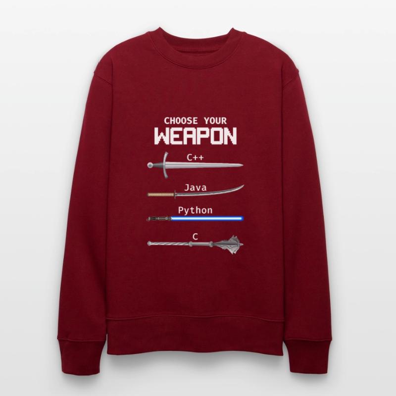 Choose Your Weapon C Java Python Programmierer Stanley/Stella Unisex Bio-Sweatshirt CHANGER 