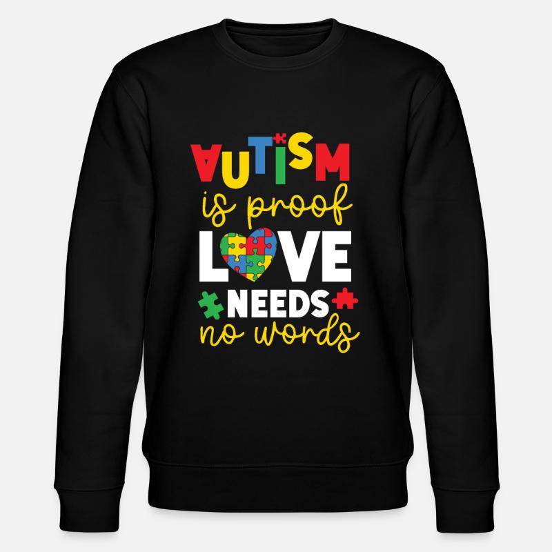 Autisme Conscience - Sweat bio CHANGER Stanley/Stella Unisexe - noir