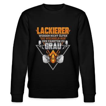 Lackierer Werden Nicht Älter Autolackierer - Stanley/Stella Unisex Bio-Sweatshirt CHANGER  - Schwarz - Vorne - Nik (191cm) & Marisol (170cm)
