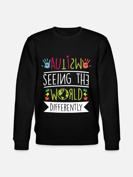 Autism Awareness - Stanley/Stella CHANGER Unisex Organic Sweatshirt - black