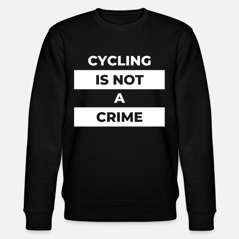 cycling is not a crime - Stanley/Stella Unisex Bio-Sweatshirt CHANGER  - Schwarz
