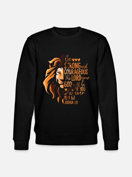 Chrześcijański werset biblijny religia lew - Ekologiczna bluza unisex Stanley/Stella CHANGER  - czarny