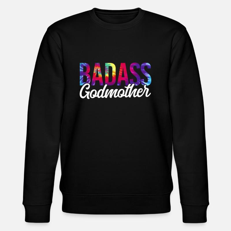 Badass Godmother Tie Dye - Stanley/Stella Unisex Bio-Sweatshirt CHANGER  - Schwarz