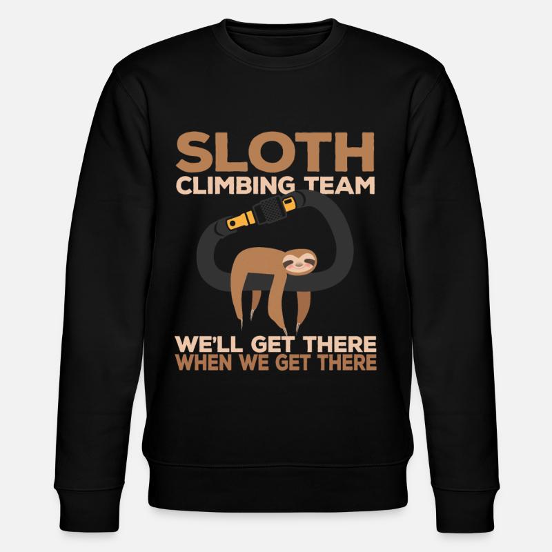 Rock Climber Sloth Climbing Team - Stanley/Stella Unisex Bio-Sweatshirt CHANGER  - Schwarz