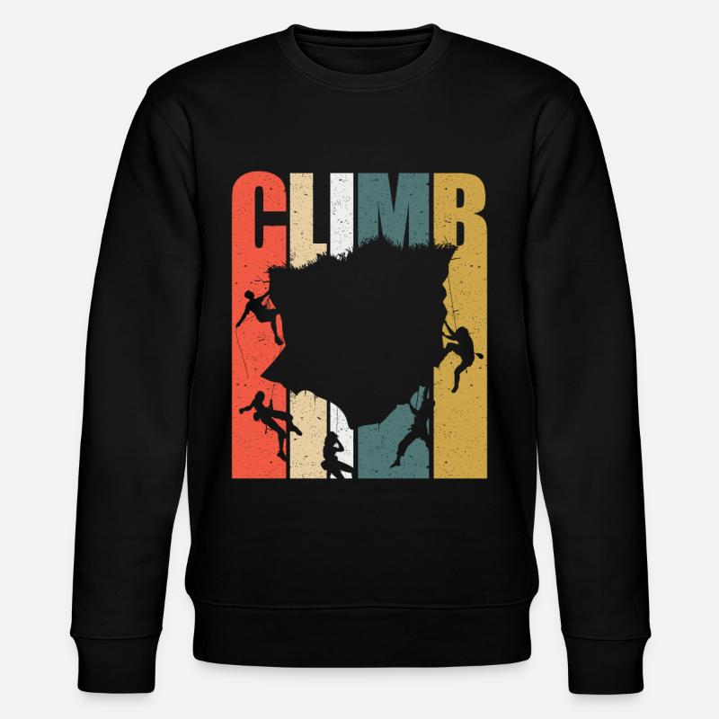 Rock Climbing Climber Climb - Stanley/Stella CHANGER Unisex Organic Sweatshirt - black