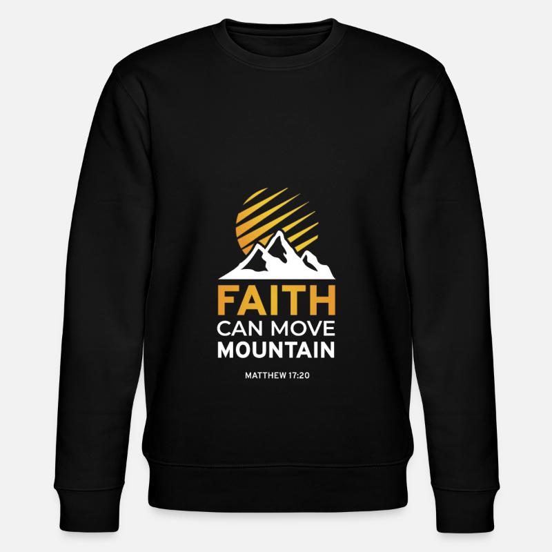 Faith can move mountain - Stanley/Stella Unisex Bio-Sweatshirt CHANGER  - Schwarz