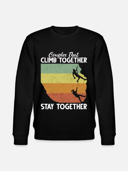 Rock Climbing Climber Retro - Sweat bio CHANGER Stanley/Stella Unisexe - noir