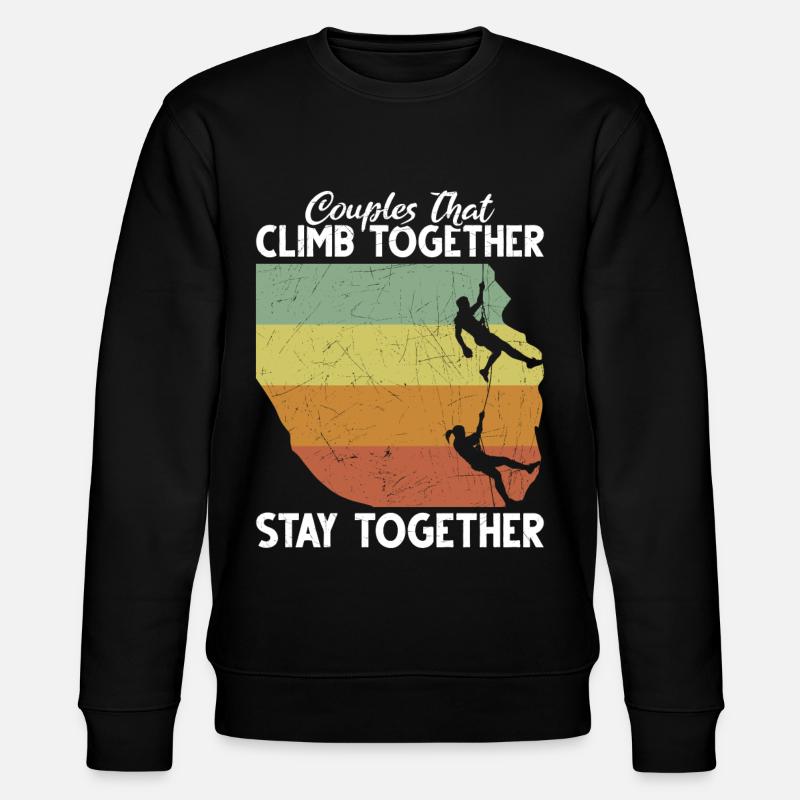 Rock Climbing Climber Retro - Sweat bio CHANGER Stanley/Stella Unisexe - noir