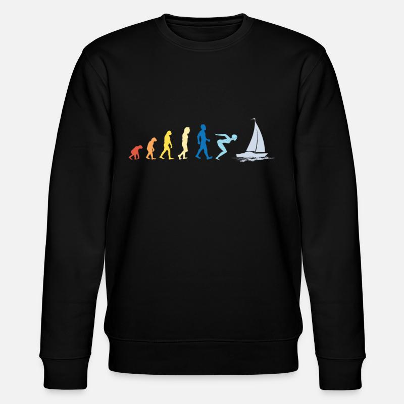 Sailing Sailboat Evolution - Stanley/Stella CHANGER Unisex Organic Sweatshirt - black