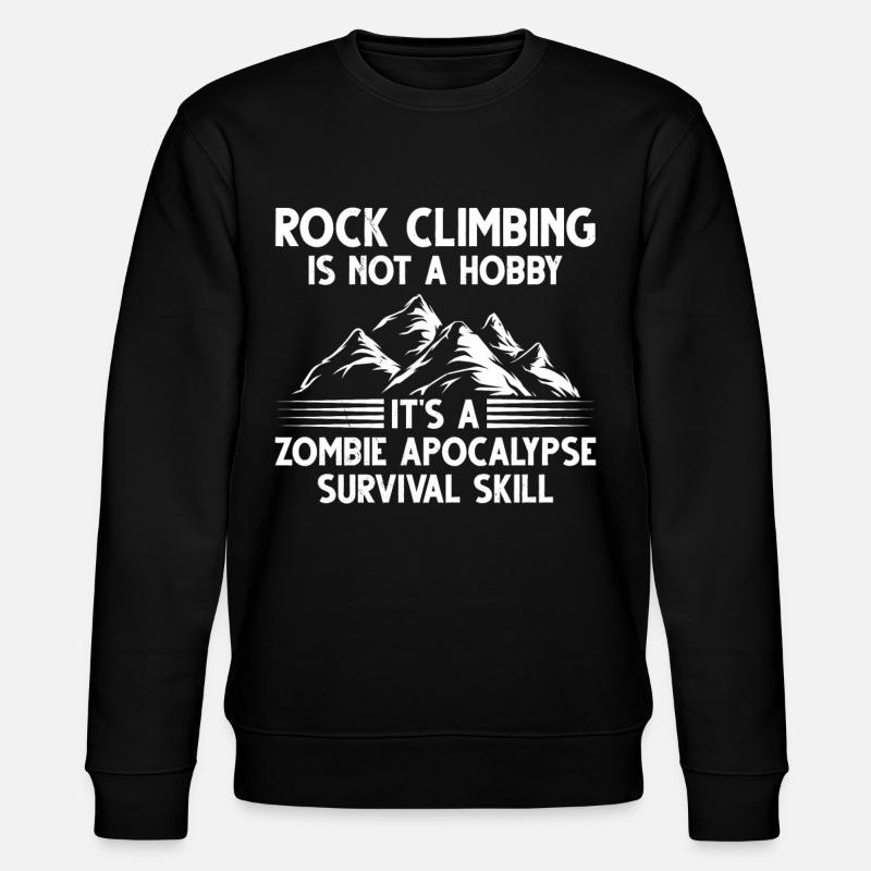 Rock Climbing Climber - Stanley/Stella Unisex Bio-Sweatshirt CHANGER  - Schwarz