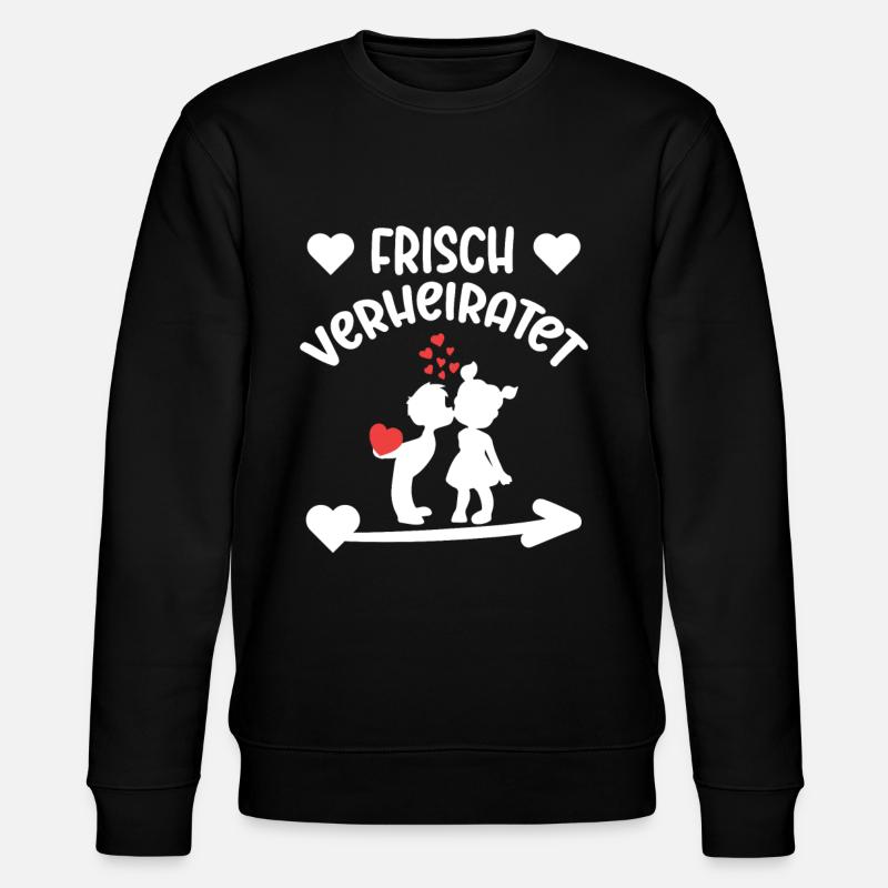 Frisch verheiratet Ehe Flitterwochen - Stanley/Stella Unisex Bio-Sweatshirt CHANGER  - Schwarz