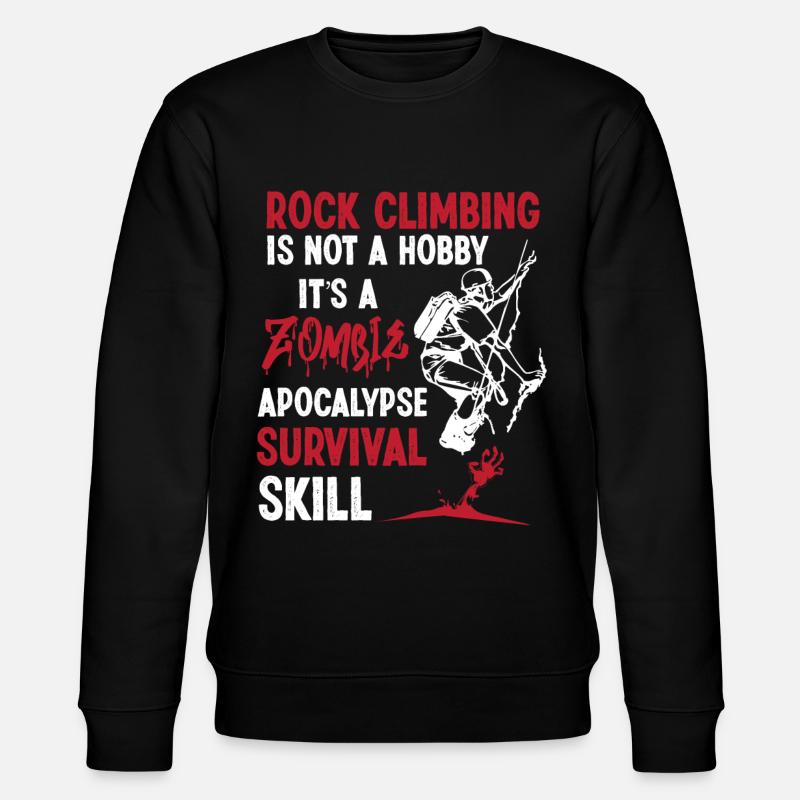 Rock Climbing Climber - Stanley/Stella Unisex Bio-Sweatshirt CHANGER  - Schwarz