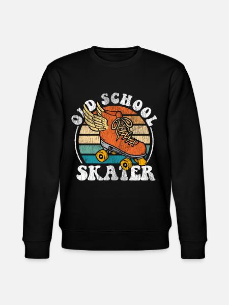 Cool Roller Skating Skate Girl - Stanley/Stella CHANGER Unisex Organic Sweatshirt - black
